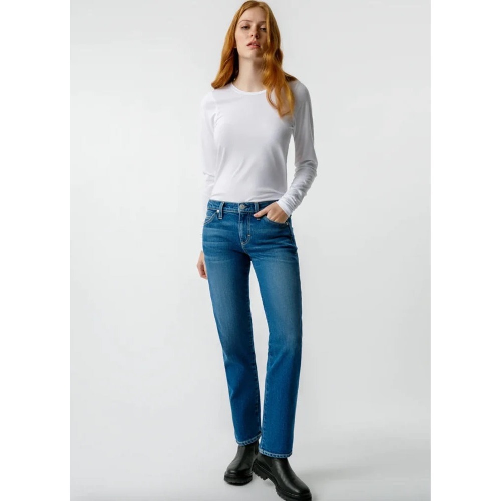 NEW AMO Toni low slim jeans Size 25 blue feelings wash